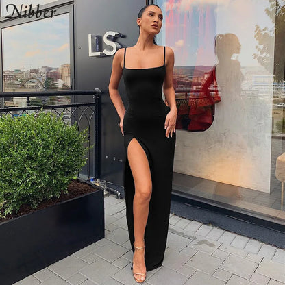 Pasión™ High-Slit Satin Gown