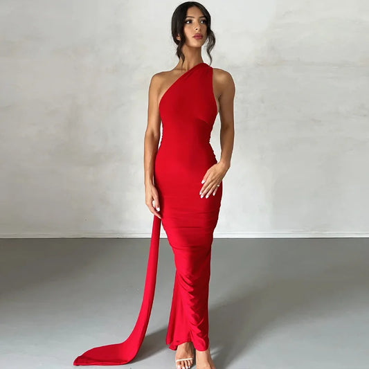 Eterna™ Asymmetric One-Shoulder Gown